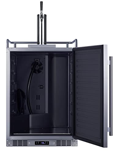 Summit Appliance SBC683OS 24" Wide Built-in Outdoor Beer Kegerator, 5.6 cu.ft Interior, Weatherproof, Automatic Defrost, Digital Thermostat, Tap Cool System, Adjustable Shelves, 4 Casters on Fridge.com