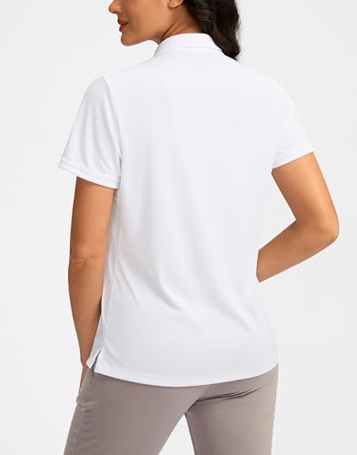 Women's Golf Shirt Short Sleeve Lightweight Moisture Wicking Work Tennis Tops Collared Polo Shirts for Women with 4-Button2