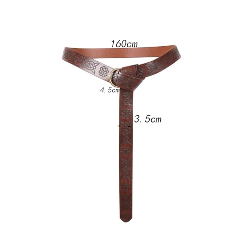 3x Classic Medieval Knight PU Leather Belt Cosplay Prop Kids Boys Dress Up Knight Waist Belt for Halloween Photo Props Festival3