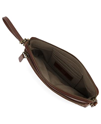 Frye Melissa Crossbody Wristlet, Cognac Basket #TOP2