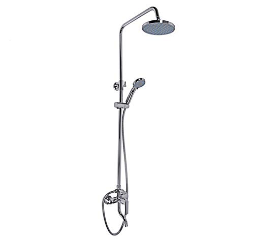 Ensemble de douche à effet de pluie murale et robinet mitigeur à poignée unique pour salle de bain