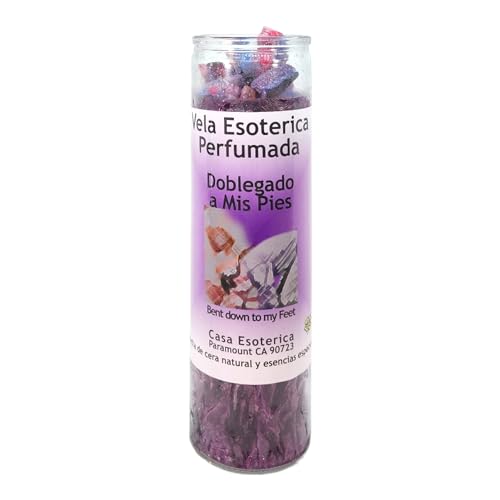 Bend Down to My FEET-Palm Wax Spiritual Intention Spell Candle-[Purple] | Vela CASA ESOTERICA PERFUMADA- (DOBLEGADO A MIS PIES)