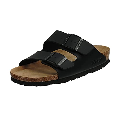 Rohde Damen, Frauen, Klassische Sandalen, Sandalen,Pantoletten,Sommerschuhe,Hausschuhe,Kork-fußbett,SCHWARZ,41 EU / 7.5 UK