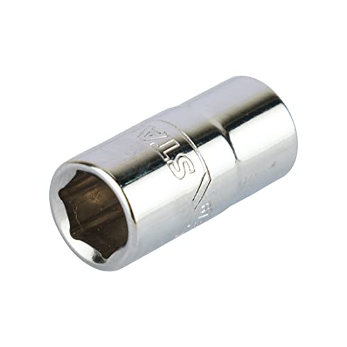 Image of STANLEY STMT72879-8B 1 /4-inch 8mm Chrome Vanadium Steel 6 Point Standard Socket (Silver)