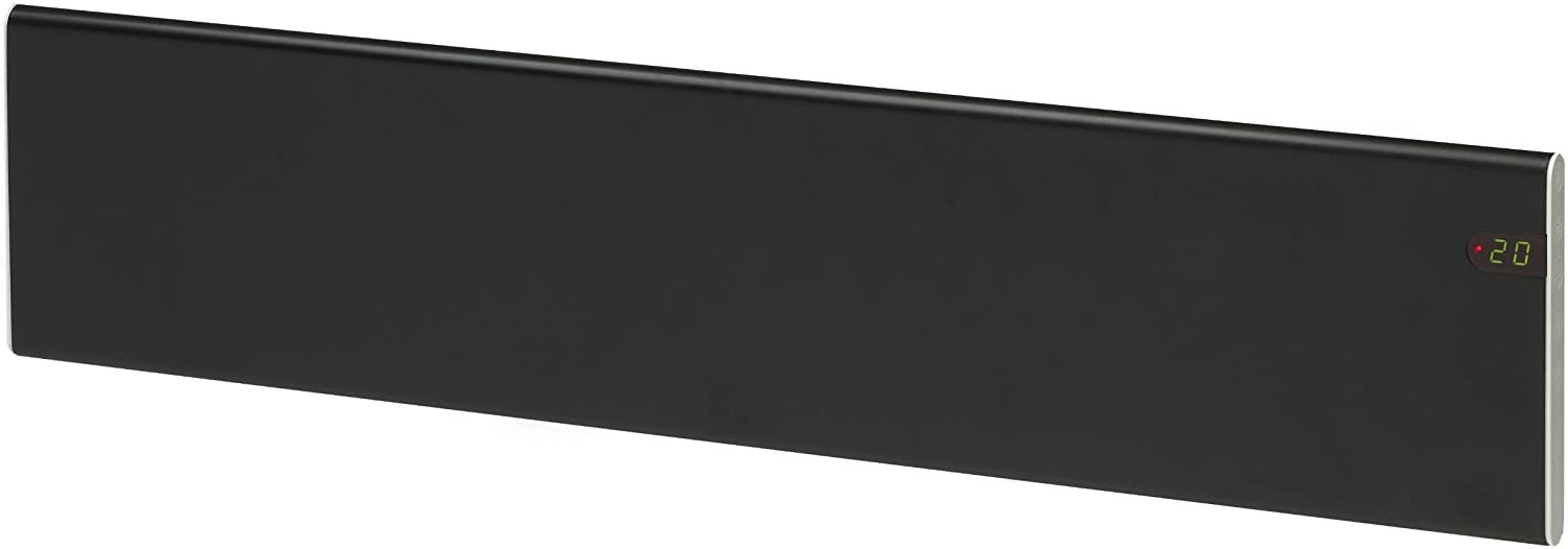 ADAX NEO NL - Elektroheizkörper - 600W, Schwarz | Thermostat mit Zeitschaltuhr, Wochenmodus | Heizung Elektrisch | Wandkonvektor | Elektroheizung Wandmontage | Heizkörper Elektrisch, 200mm, KDT | IP20