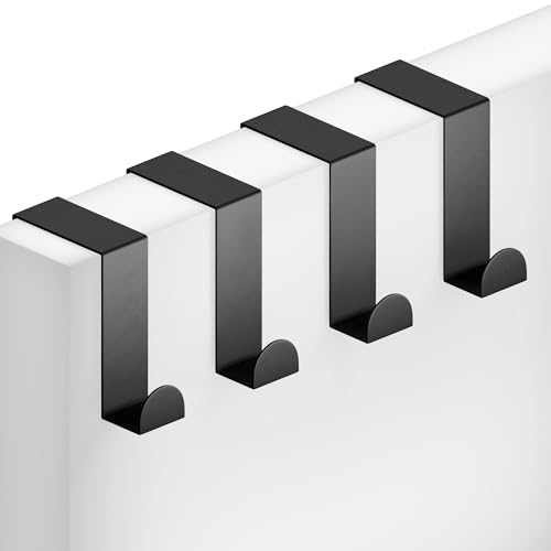 Minismus Türhaken zum Einhängen – Edelstahl Kleiderhaken Tür – Einzeln verwendbare Türgarderobe Haken Garderobenhaken – Aufhängehaken – Einhängehaken 4er Set (Schwarz) Minismus Türhaken zum Einhängen – Edelstahl Kleiderhaken Tür – Einzeln verwendbare Türgarderobe Haken Garderobenhaken – Aufhängehaken – Einhängehaken 4er Set (Schwarz)