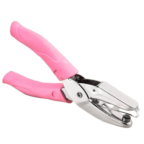 穴あけ クラフトパンチ 1.5mm/3mm/6mm 丸穴 ハート型 星型 学生 穴あけパンチ 手持ち シングル ペーパーパンチ ピアス台紙用 多機能 コンパクト 軽量 持ち運び便利 DIY 手帳 事務用品 (星型5mm)のサムネイル