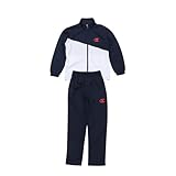 [チャンピオン] ジャージ上下 キッズ 長袖 2枚組 速乾 ワンポイントロゴ ラバープリント トレーニングスーツ ベーシックスポーツ CK-BSW01 ネイビー