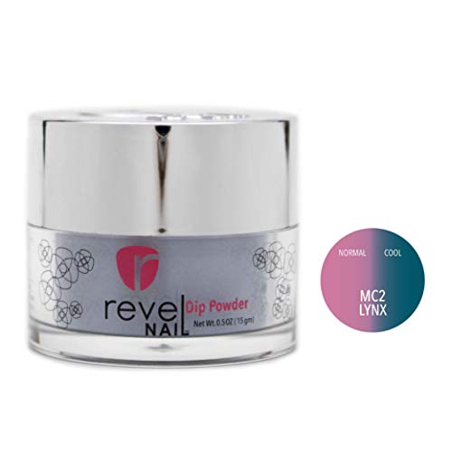 Revel Nail Dip Powder | for Manicures | Nail Polish Alternative | Non-Toxic & Odor-Free | Crack & Chip Resistant | Can Last Up to 8 Weeks | 1oz Jar | Mood Changing | Lynx