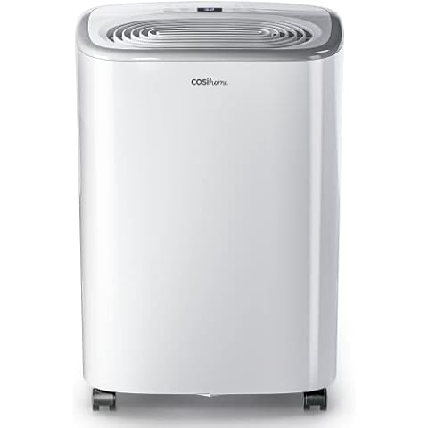 Cosi Home 12L/Day Dehumidifier - Low Energy Compressor Dehumidifier with 2.5L Water Tank for Damp, Mould, Condensation - Moisture Remover for Home, Kitchen, Bathroom, Office, Garage Cover