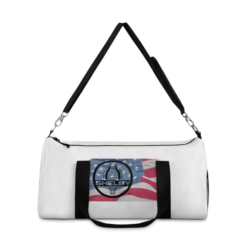 Sleek Shelby Cobra Distressed Flag Duffel Bag - Stylish Gym Bag, Travel, Sports, Gift for Car Enthusiasts, Weekend Getaway2