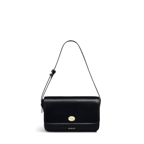 RADLEY London Magpie Lane Women’s Small Leather Flapover Shoulder Bag, Black