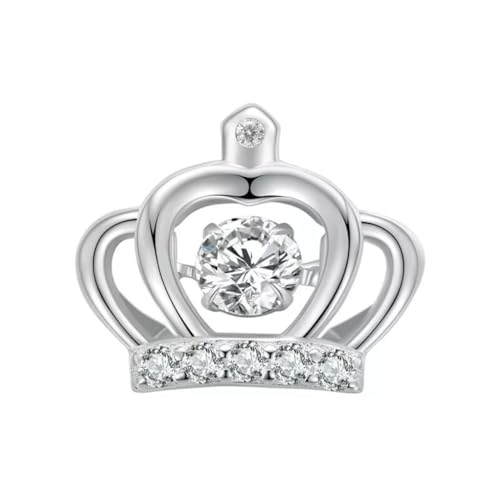 Abalorio de corona en plata 925 auténtica pulida a mano estilo realeza para pulseras
