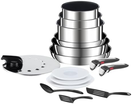 Batterie De Cuisine Tefal Ingenio 20 Pièces - Poêles & Casseroles Induction, Anti-adhésif Durables