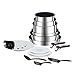 Tefal Ingenio, Batterie de cuisine 15 pièces, Induction, Acier inoxydable, Revêtement antiadhésif, Indicateur de température, Gain de place, Fabriqué en France, Preference On L9749802