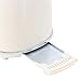 MegaChef 1.7 Quart Electric Tea Kettle and 2 Slice Toaster Combo in Matte Cream (Cream)