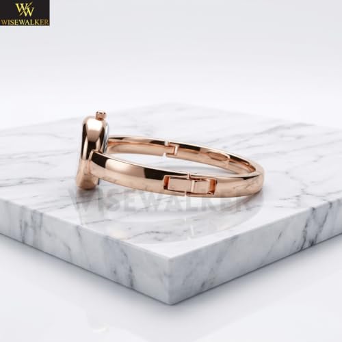 Image of WISEWALKER Women & Girls Premium Quality Oval Dial Bangle Bracelet Watch for Ladies Wrist Watch | Casual | Formal | Traveling | Party Watch for Women