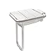 Produktbild Bath chair Badstuhl Edelstahl-Klapp-Bad Hocker Wand-Hocker Klappstuhl Senioren Schuhbank Weiß Etwa 300 Pfund