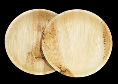 Arecoware Reusable Areca Leaf Plates Pack of 25 (Microwave Friendly)