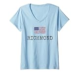 Photo Gallery donna richmond city usa bandiera stato viaggi stati uniti america donne uomini maglietta con collo a v Photo Gallery donna richmond city usa bandiera stato viaggi stati uniti america donne uomini maglietta con collo a v