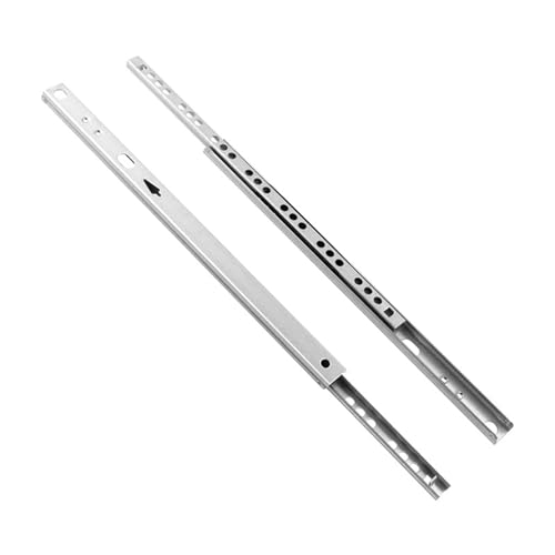 Guías para cajones mini de 17 mm, rieles de acero de dos secciones para herrajes, 1 par