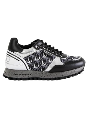 Baskets en cuir suédé Liu Jo Wonder 24 argent premium pour femme
