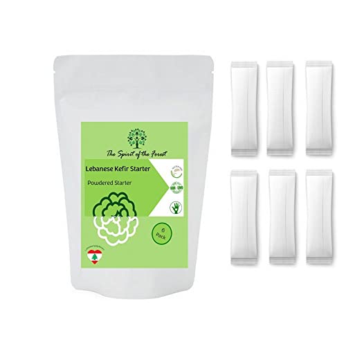 Milk Kefir POWDER Lebanese - Probiotic Starter - No Maintenance - Leche De Bulgaros Polvo - Non Gmo - Gluten Free - Started Dairy Milk Kefir Starter Culture for Goat Milk, Almond Milk, Coconut Milk
