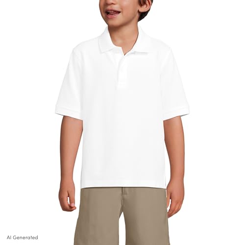 Image of Lands' End School Uniform Kids Short Sleeve Mesh Polo Shirt