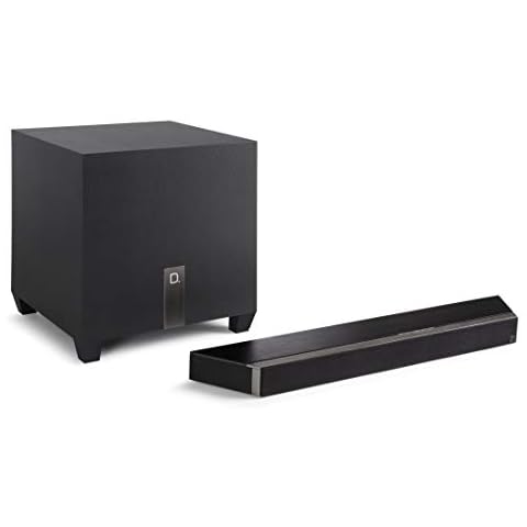 Definitive Technology Studio 3D Mini Sound Bar with 6 Speakers and an 8" Wireless Subwoofer, 3D Surround Sound, Dolby Atmos & DTS:X, Built-in HEOS, Amazon Alexa Compatible, 4K HDMI with eARC Cover