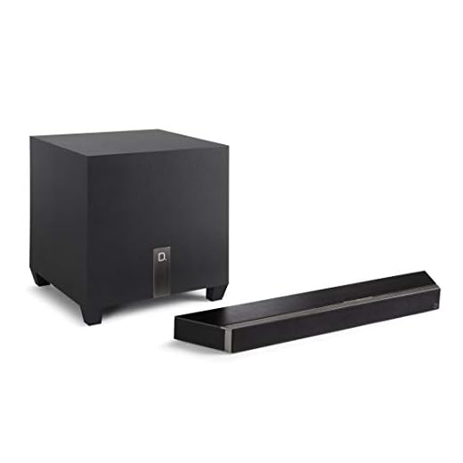 Definitive Technology Studio 3D Mini Sound Bar with 6 Speakers and an 8" Wireless Subwoofer, 3D Surround Sound, Dolby Atmos & DTS:X, Built-in HEOS, Amazon Alexa Compatible, 4K HDMI with eARC