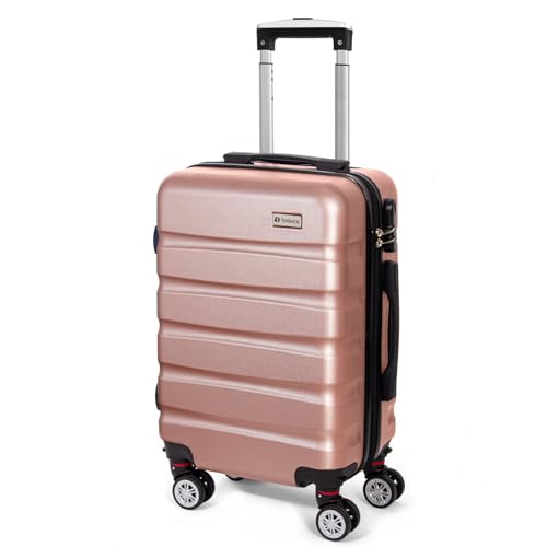 Todeco Valise Cabine 56cm, Rigide e Légère ABS+PC...