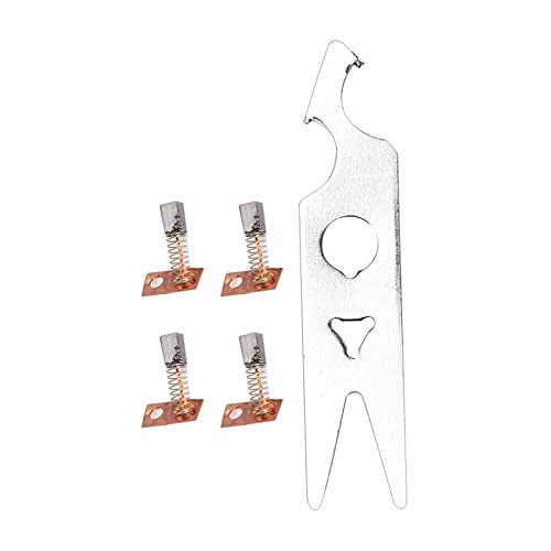 Set de 2 pares de cepillos de carbono y llave para taladro de uñas miniatura 2