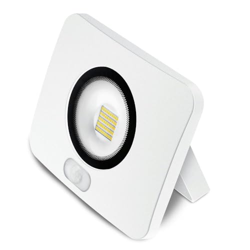 Brightium Proiettore LED con sensore bianco da 20 W. Ideale per illuminare i tuoi spazi esterni in modo efficiente ed elegante. Perfetto per sicurezza e funzionalità nella tua casa.