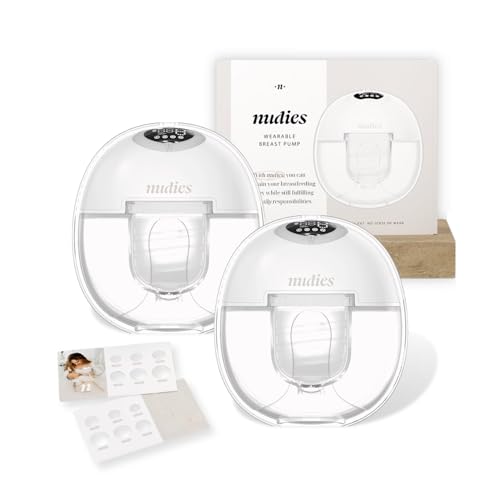 Nudies Extractor de leche manos libres - Extractor de leche portátil - Extractor de leche eléctrico para el hogar y los viajes - Extractor de leche eléctrico inalámbrico con 4 modos, pantalla LED, 180