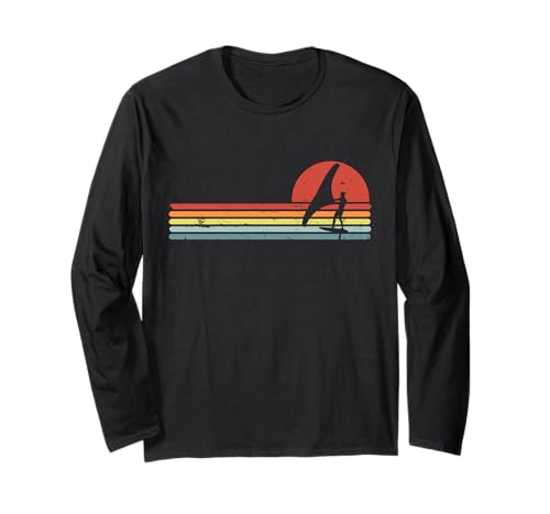 Wing Foiling Foil Surf Surfing Foiler Retro Vintage Surfer Langarmshirt