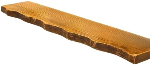 Prateleira de Parede Rústica Madeira Maciça Borda Irregular 19cm ...