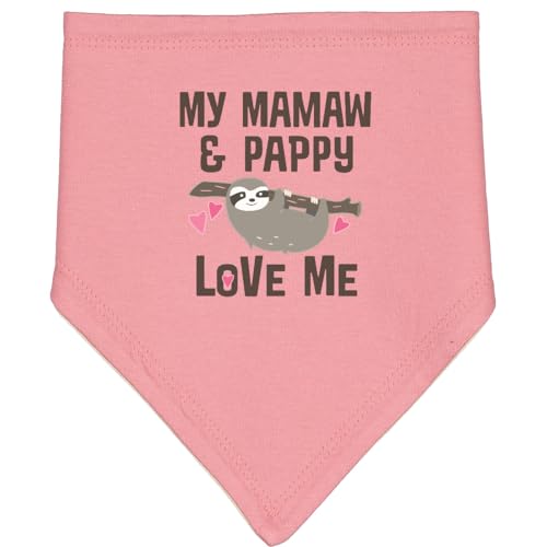 inktastic Mamaw and Pappy Grandchild Sloth Baby Bandana Bib