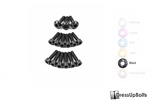 Dress Up Bolts Titanium Engine Kit for Nissan Skyline R32 R33 R34 RB26 (Black)