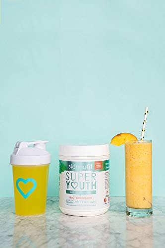 SkinnyFit Super Youth Multi-Collagen Peptide Powder Peach Mango Flavor, Hair, Skin, Nail,