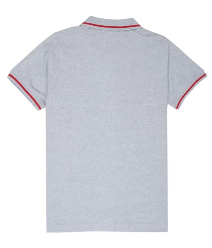 Clotth Theory Boy's Regular Fit Solid Polo T-Shirt Grey Melange - Image 2 thumbnail