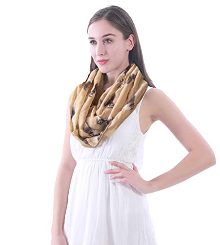 Lina & Lily Shetland Sheepdog Sheltie Dog Print Women's Infinity Scarf Lightweight3