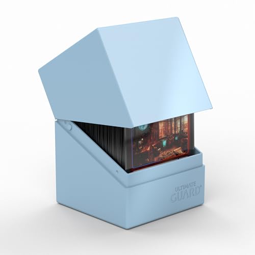 Image of Ultimate Guard Boulder Solid 100+, Deck Case for 100 Double-Sleeved TCG Cards, Baby Blue, Secure & Durable Storage for Trading Card Games, No Transparency