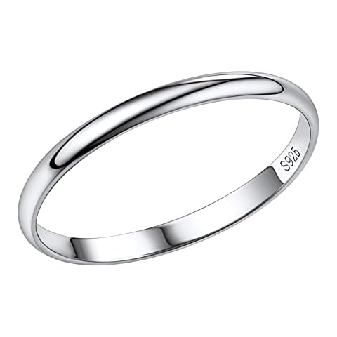 PROSILVER Toe Rings for Women Silver 2mm Plain Band Rings Cover