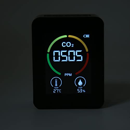 CO2-detector, Groot Scherm Kooldioxidemonitor met Laag Verbruik Hoge Gevoeligheid Infraroodsensor voor Thuisgebruik - Afbeelding 5
