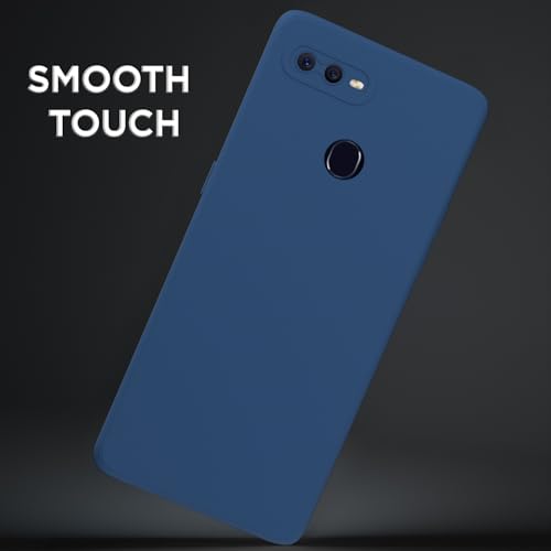 Image of Outlouders Back Cover for Oppo F9 / F9 Pro / A5 / A5S | Camera Protection | Durable Soft Matte Silicone Bumper Case (Blue)