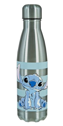 Undercover - Disney Stitch - Fiaschetta sottovuoto in Acciaio Inox a Doppia Parete - a Prova di perdite - per Adolescenti - 500ml - Ideale per i Viaggi