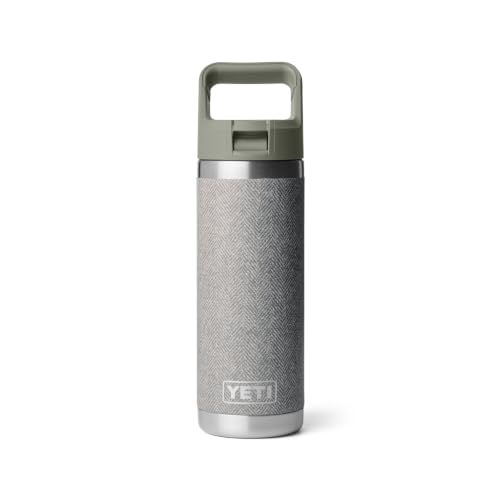 Image of YETI Rambler 18 oz Bottle, Vacuum Insulated, Stainless Steel with Color Matching Straw Cap, Riverhead Green