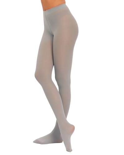 Image of Luxdovi Women Ultra Soft 50 Denier Silky Tights Semi Opaque Solid Color Pantyhose High Waist Footed Stockings