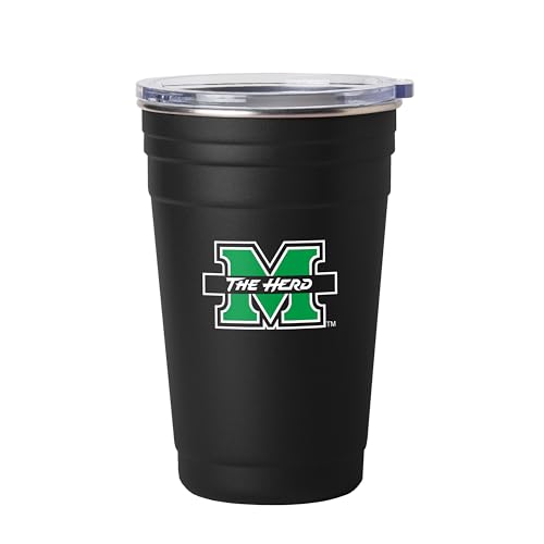 FANMATS NCAA Marshall Thundering Herd 22 oz Stainless Tailgate Cup — Powder-Coated Steel | 22 Fluid Ounces | Team Color | Lid Included