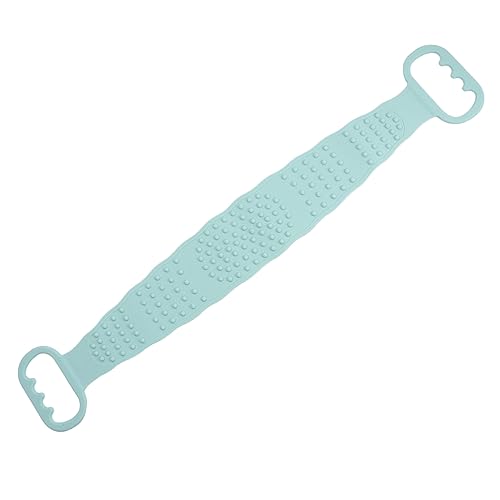 DEARMAMY toalla de baño cuerpo exfoliante limpieza depuradora de lavadora trasera correa para fregar la espalda ducha frotando una toalla de barro depurador de baño para Verde
